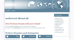 Desktop Screenshot of mehrwert-dienst.de
